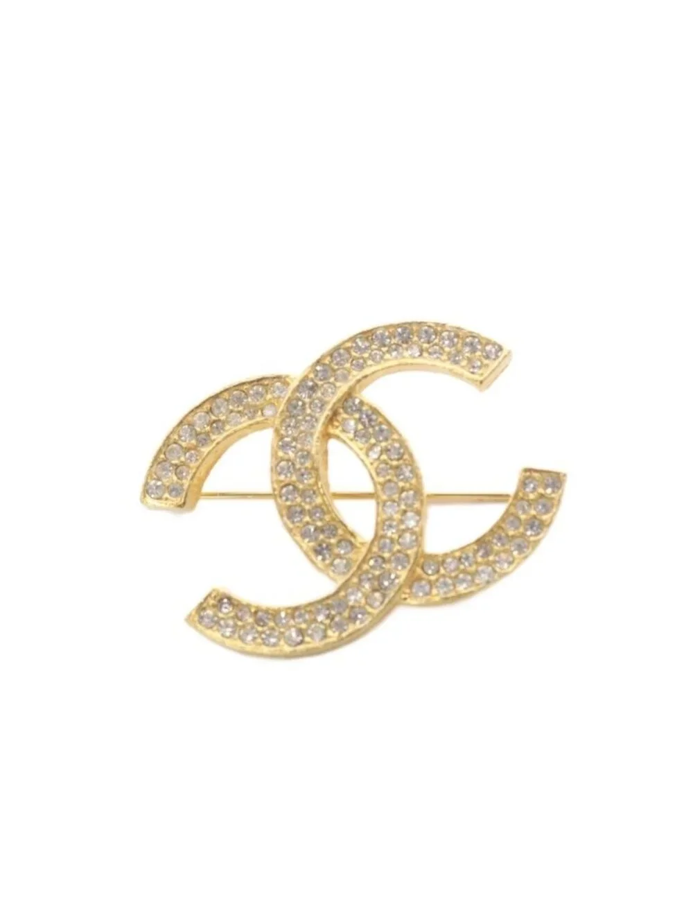 Chanel CC Logo Brooch Gold Color